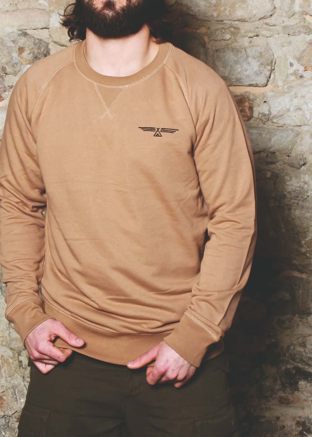 Sweat coton doux beige