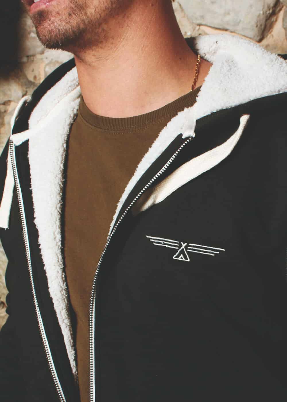 Veste zippée doublure molletonnée